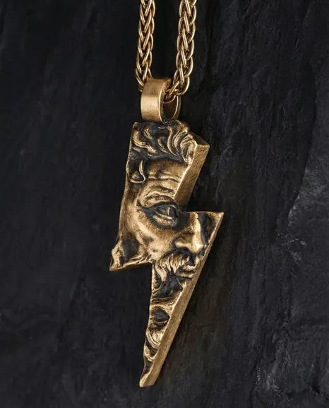Wisiorek ZEUS. PIORUN (żółte złoto) 2