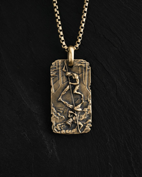 Wisiorek BOXE OMBRA (żółte złoto)