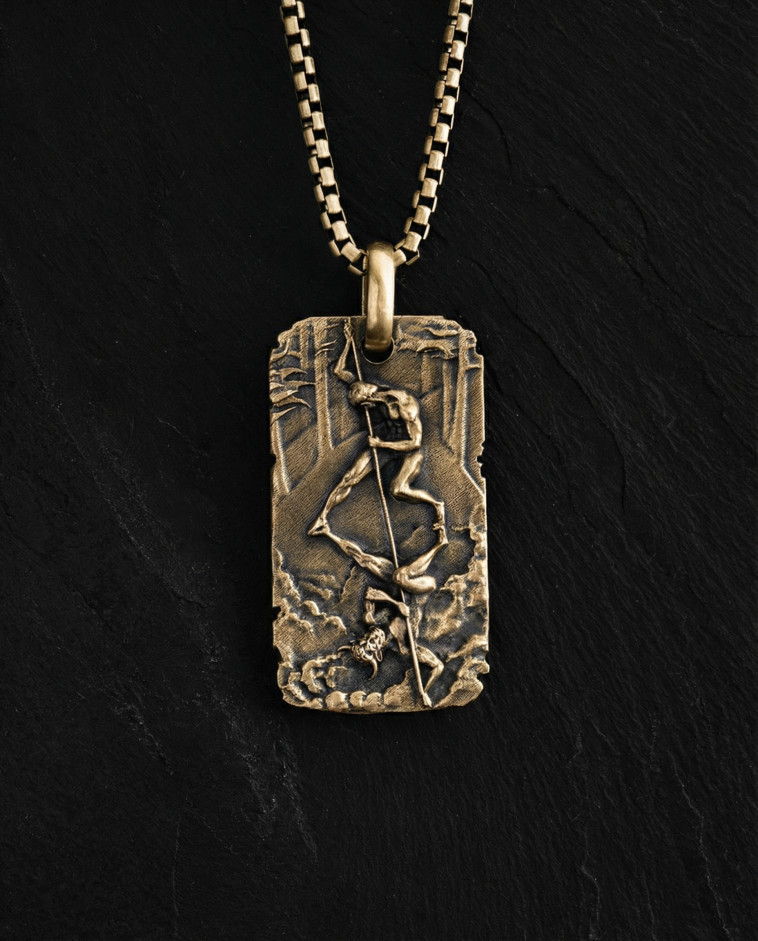 Wisiorek BOXE OMBRA (żółte złoto)