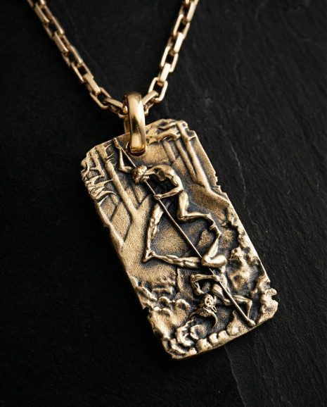 Wisiorek BOXE OMBRA (żółte złoto) 3