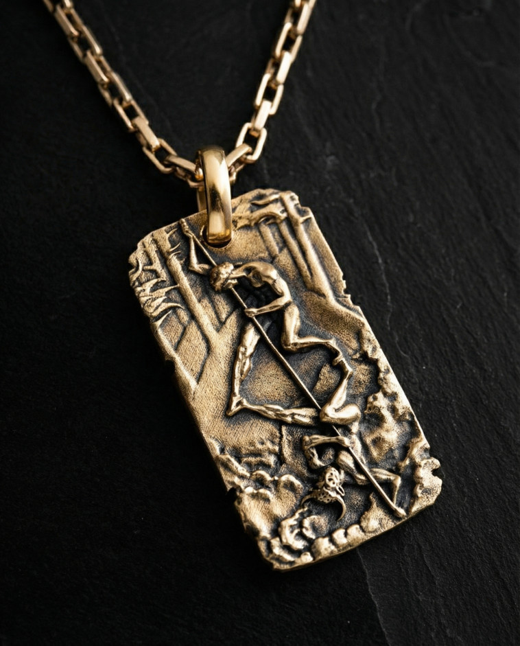 Wisiorek BOXE OMBRA (żółte złoto) 3