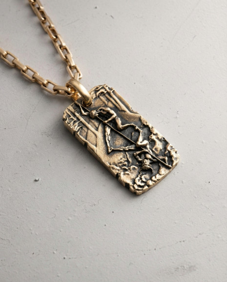 Wisiorek BOXE OMBRA (żółte złoto) 4