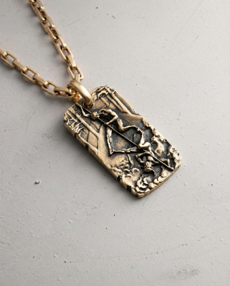 Wisiorek BOXE OMBRA (żółte złoto) 4