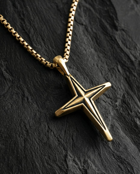 Krzyż CHEMIN (żółte złoto) 2