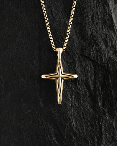 Krzyż CHEMIN (żółte złoto) 3