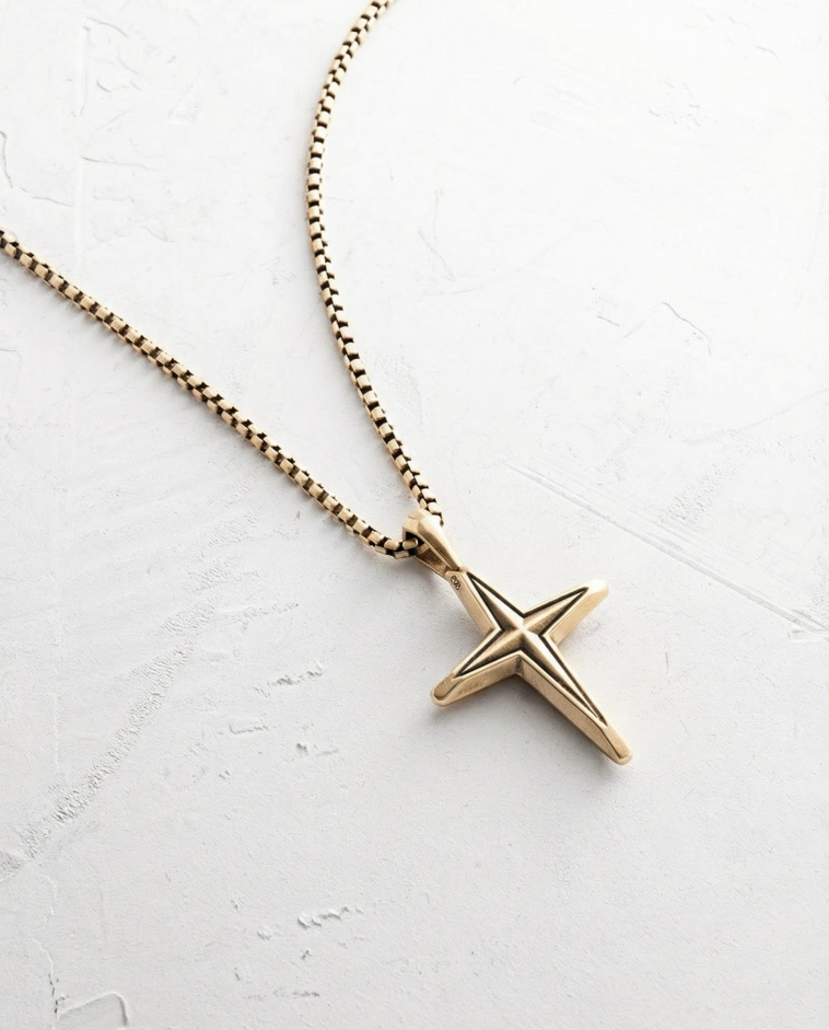 Krzyż CHEMIN (żółte złoto) 4