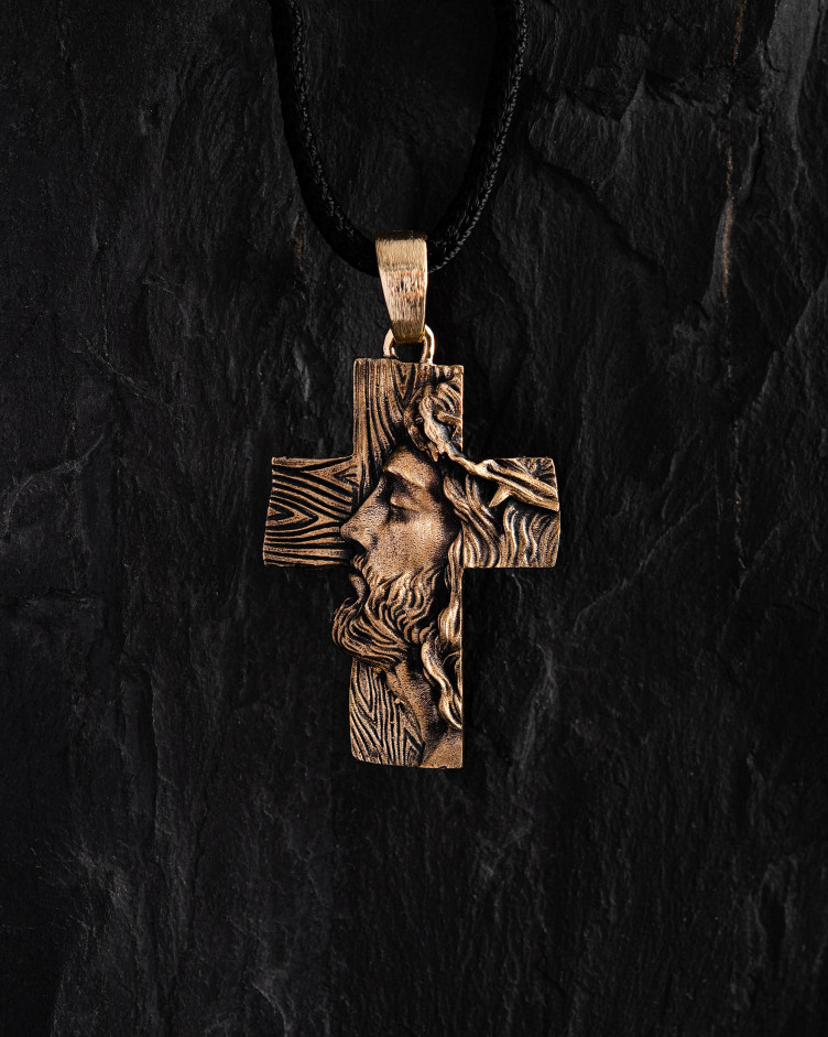 Cross THE FACE OF FAITH (14k Yellow Gold) 6