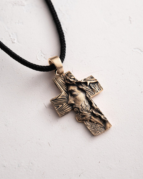 Cross THE FACE OF FAITH (14k Yellow Gold) 2