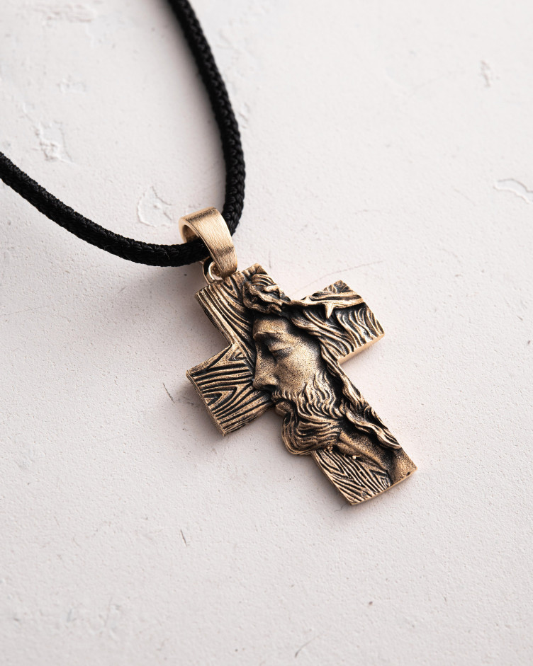 Cross THE FACE OF FAITH (14k Yellow Gold) 2