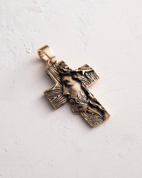 Cross THE FACE OF FAITH (14k Yellow Gold) 3