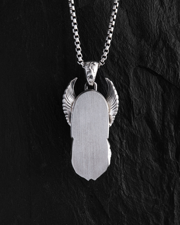 Srebrny wisiorek WIKING WOJOWNIK ODYN 3