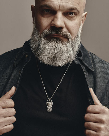 Srebrny wisiorek WIKING WOJOWNIK ODYN 2