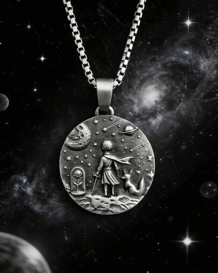 Srebrny wisiorek MAŁY KSIĄŻĘ 4