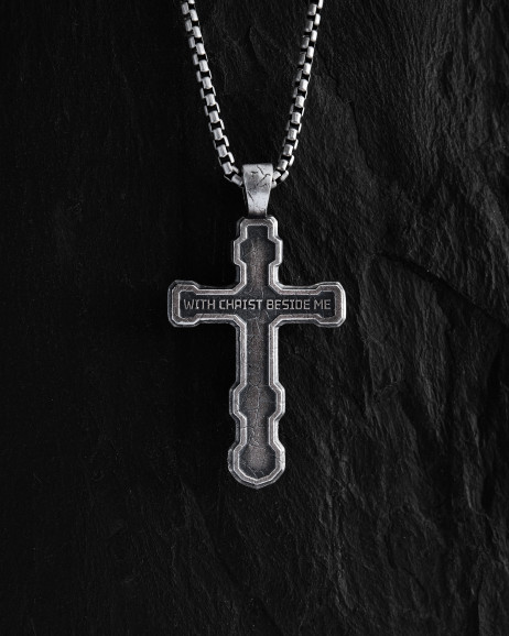 Silver cross FILIUS UNIGENITUS DEI. INRI 3