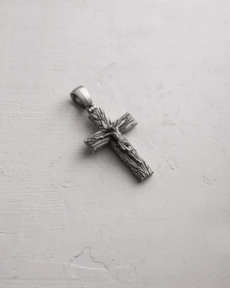 Srebrny krzyż CHRIST CRUCIFIX. SALVATION 3