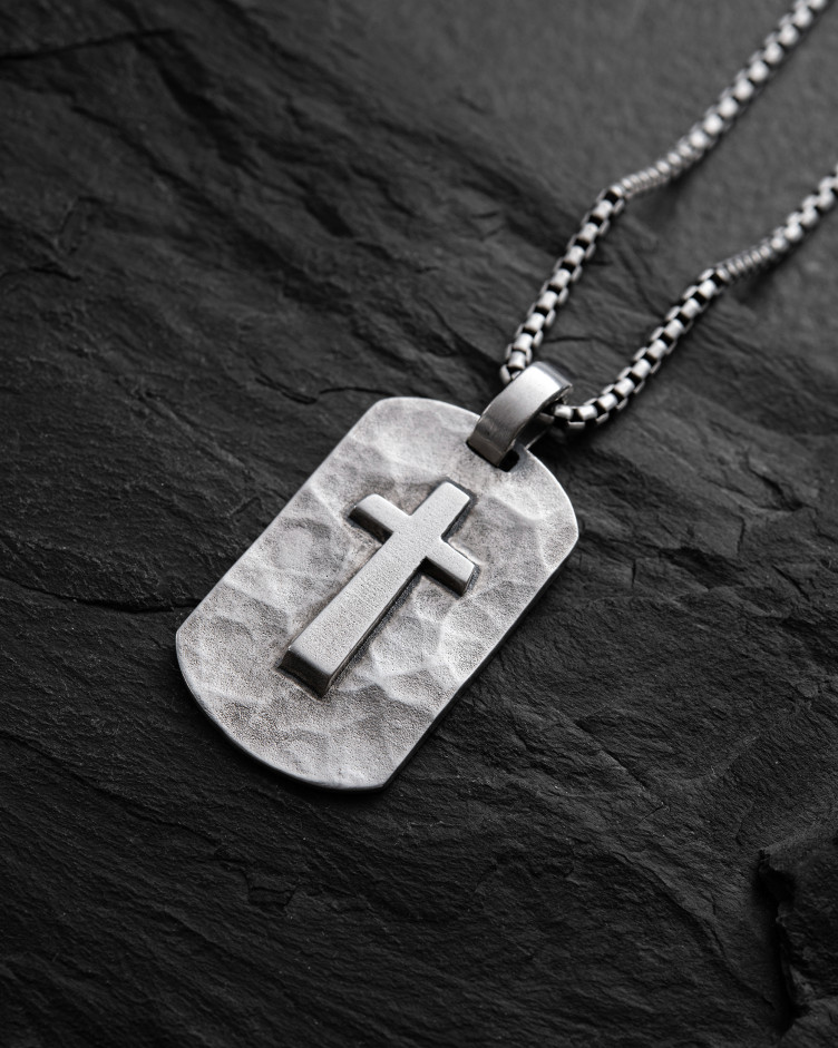 Srebrny wisiorek CROSS OF SALVATION