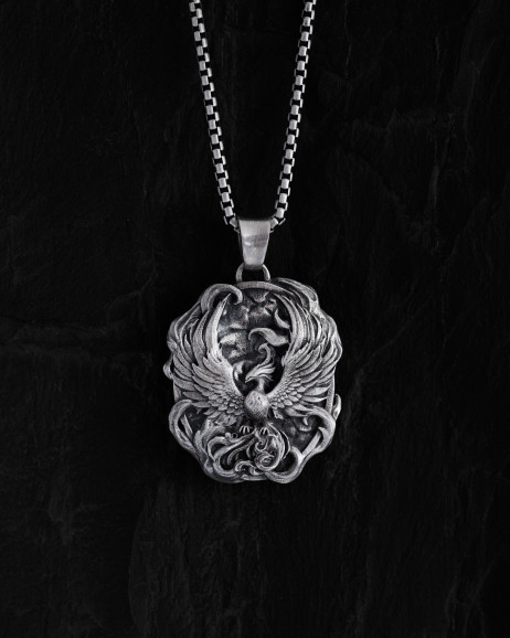 Silver pendant PHOENIX