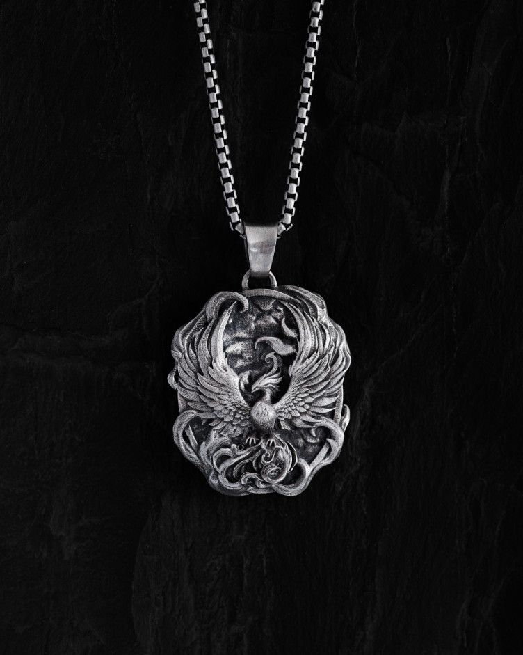 Silver pendant PHOENIX