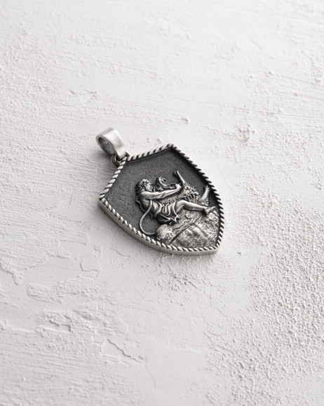 Silver pendant SAMSON AND THE LION 4