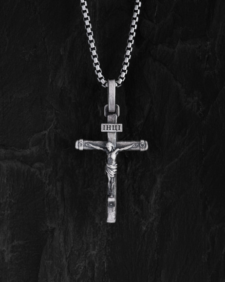 Srebrny krzyż CRUCIFIXION of JESUS. ІНЦІ