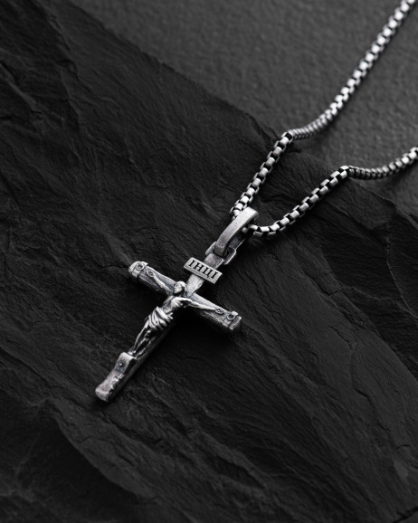 Srebrny krzyż CRUCIFIXION of JESUS. ІНЦІ 3