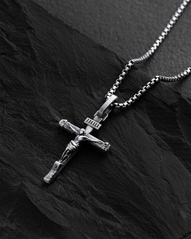 Srebrny krzyż CRUCIFIXION of JESUS. ІНЦІ 3