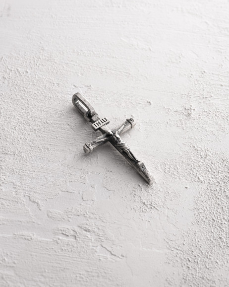 Srebrny krzyż CRUCIFIXION of JESUS. ІНЦІ 4
