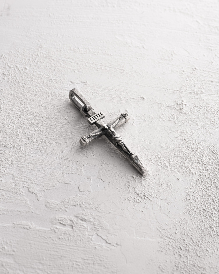 Srebrny krzyż CRUCIFIXION of JESUS. ІНЦІ 4