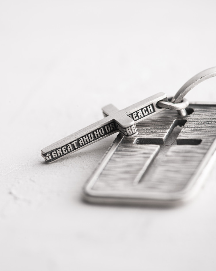 Silver pendant OUR FATHER with a cross 5