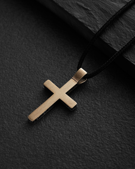 Krzyż JESUS PRAYER (żółte złoto) 5