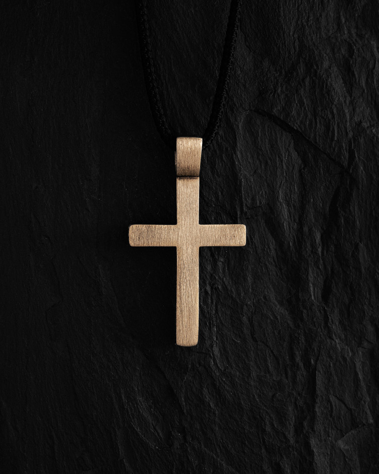 Krzyż JESUS PRAYER (żółte złoto) 6