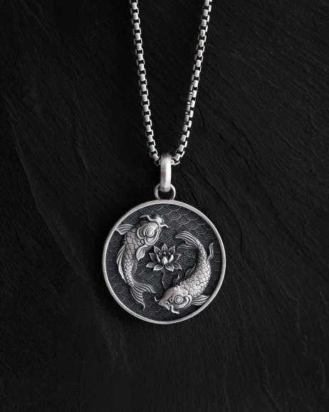 Srebrny wisiorek KOI YIN YANG