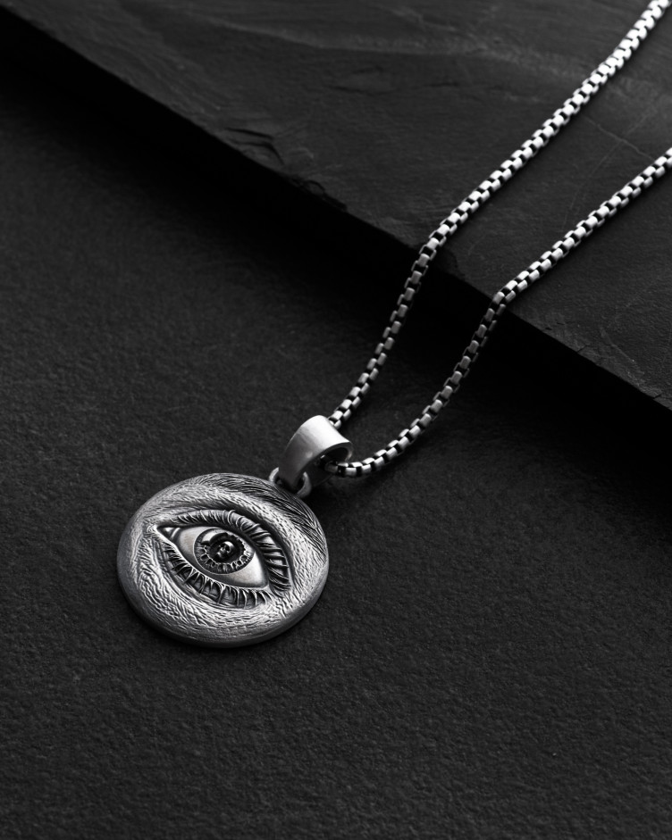 Srebrny wisiorek EYE 2