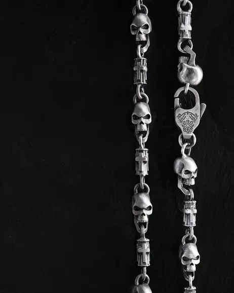 Srebrny łańcuszek MEMENTO MORI
