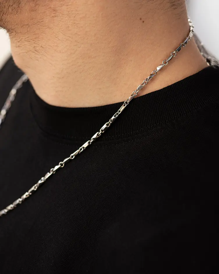 Łańcuszek HERMES (białe złoto) 7