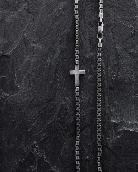 Srebrny łańcuszek CROSS 4