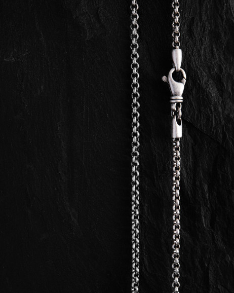 Srebrny łańcuszek - splot ROLLO