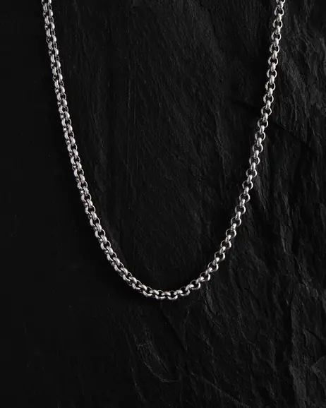 Srebrny łańcuszek - splot ROLLO 6