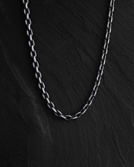 Srebrny łańcuszek - splot KOTWICZNY mini 2