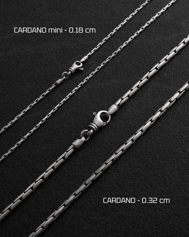 Srebrny łańcuszek – splot CARDANO mini 3