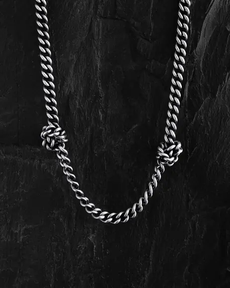 Srebrny łańcuszek KNOTEN 6
