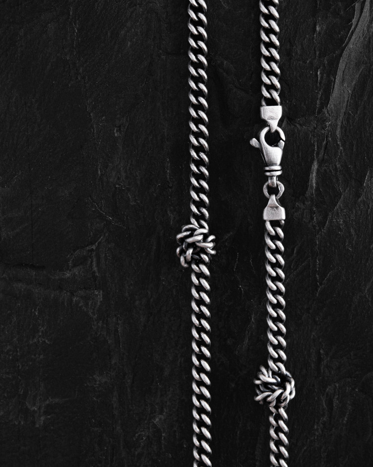 Srebrny łańcuszek KNOTEN 7