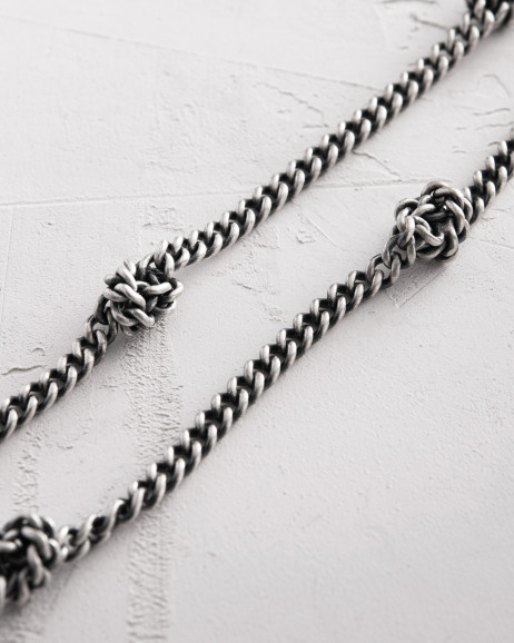 Srebrny łańcuszek KNOTEN 9