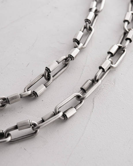 Srebrny łańcuszek KARABIN 5