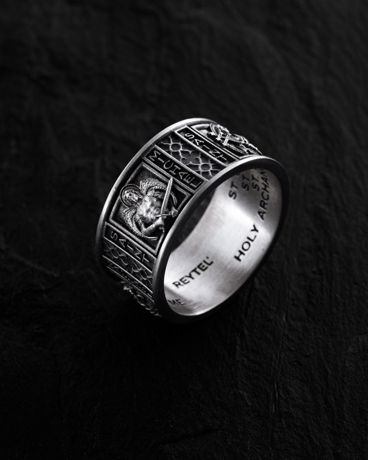 Srebrny pierścień OCHRONA ARCHANIOŁÓW 2