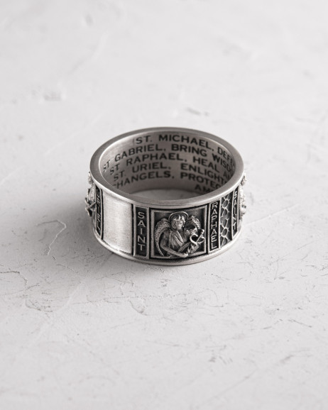 Srebrny pierścień OCHRONA ARCHANIOŁÓW 4
