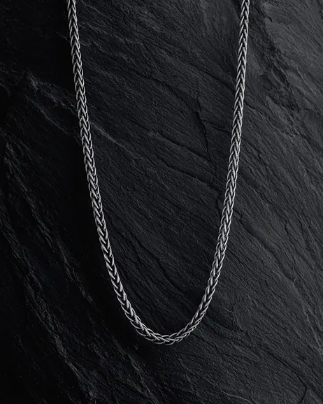 Srebrny łańcuszek - splot SPIGA 15