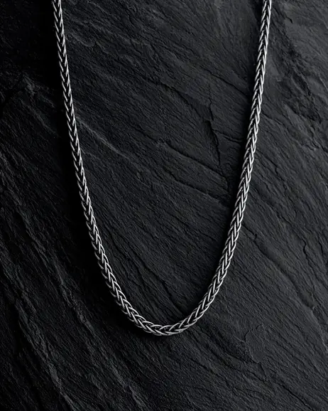 Srebrny łańcuszek - splot SPIGA 13