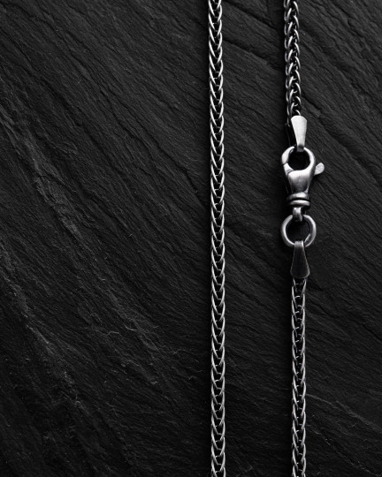 Srebrny łańcuszek - splot SPIGA - 923