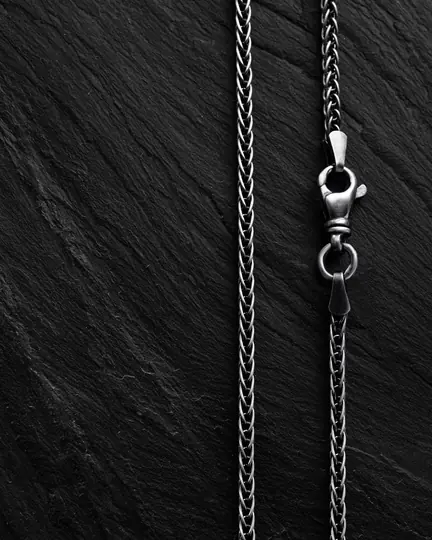 Srebrny łańcuszek - splot SPIGA - 923